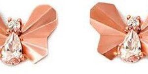Rose Gold Social Butterfly Earrings