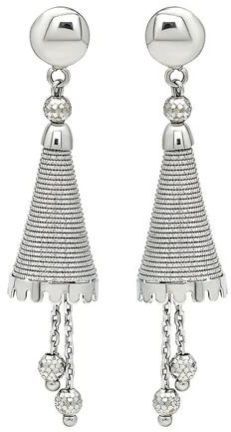 Silver Swirl Dangling Earrings