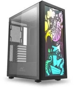 ANT ESPORTS Graffiti ATX Mid Tower Cabinet (Black)