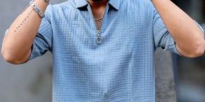 BOX GRID LIGHT GREY T-SHIRT