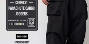 Parachute Black Cargo Pants