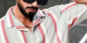 ROMAN STRIPE SILVER GREY SHIRT