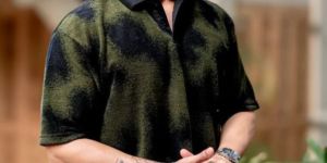 SPRAY ART OLIVE POLO T-SHIRT