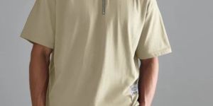 UPDATED BASICS BEIGE POLO T-SHIRT