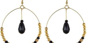 Gold Plated Pearl Hoop Earring