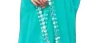 Party Wear Self Design Georgette Saree in Aqua