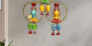 Metal Wall Hanging Musical Dolls