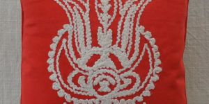 Anar Red Cotton Cushion Cover