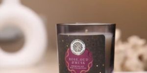 Rose Oud Musk Home Decor Candle Natural Soy Wax