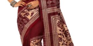 Silk Kantha Stitch Saree