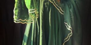 Bottle Green Embroidered Cotton Anarkali Kurti