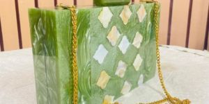 Handmade Designer Resin Clutch Bag