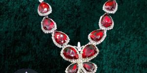 Rhodium Stone Korean Necklace