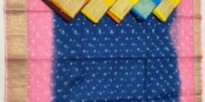 Pure Kota Doria Bandhej Printed Saree