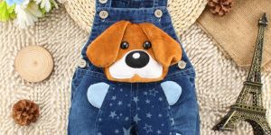 Baby Boy Dog Style Denim Dungaree