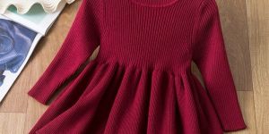 Knitted Full Sleeve Baby Girl Dress