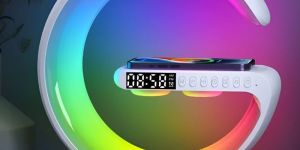 G63 G Lamp Multi-functional Led Clock Display Speaker G 63 Wireless Charging Bluetooth Speaker
