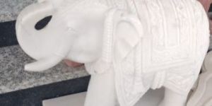 White Marble Makrana Elephant Statue