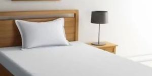 Single Plain White Cotton Bedsheet
