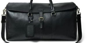 Black Leather Duffle Bags