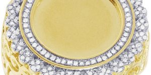 Men's 10k Yellow Gold Diamond Ring