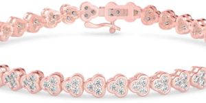Women Party Wear Rose Gold Bracelet