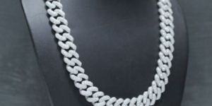 Sterling Silver Diamond Iced out Hip Hop Cuban Chain