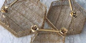 Wire Mesh Golden Basket