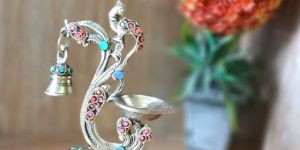 Brass Peacock Diya