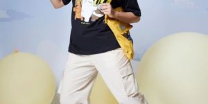 Ladies Black Printed Oversized Cotton T Shirt