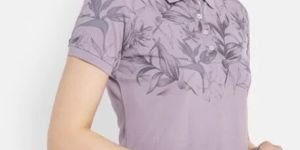 Ladies Printed Polo T Shirt