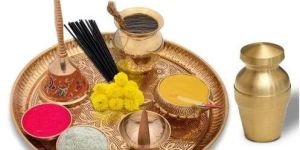 Handcrafted Brass Pooja Thali Set