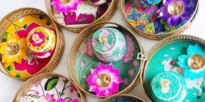 Metal Printed Dry Fruit Tray Jar Set