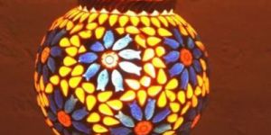 Multicolor Mosaic Glass Hanging Lamp