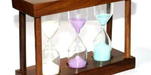 Decorative Wooden Thee Tube Revolving Sand Timer
