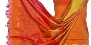 3PC Pochampally Ikat / Ikkat Handloom Cotton Silk Unstitched Dress Material Set for Women - DA012