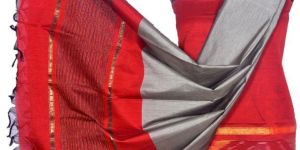 3PC Pochampally Ikat / Ikkat Handloom Cotton Silk Unstitched Dress Material Set for Women - DA015