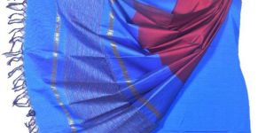 3PC Pochampally Ikat / Ikkat Handloom Cotton Silk Unstitched Dress Material Set for Women - DA019