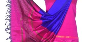 3PC Pochampally Ikat / Ikkat Handloom Cotton Silk Unstitched Dress Material Set for Women DA022