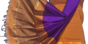 3PC Pochampally Ikat / Ikkat Handloom Cotton Silk Unstitched Dress Material Set for Women - DA023