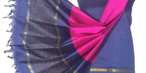 3PC Pochampally Ikat / Ikkat Handloom Cotton Silk Unstitched Dress Material Set for Women - DA024