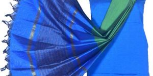 3PC Pochampally Ikat / Ikkat Handloom Cotton Silk Unstitched Dress Material Set for Women - DA026