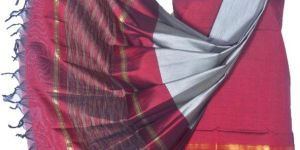 3PC Pochampally Ikat / Ikkat Handloom Cotton Silk Unstitched Dress Material Set for Women - DA027