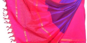 3PC Pochampally Ikat / Ikkat Handloom Cotton Silk Unstitched Dress Material Set for Women - DA003