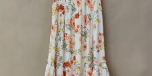 Floral Printed Long Beach Dress