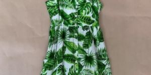 Leaf Print Beach Wear Dress