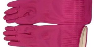 Pink Industrial Rubber Glove