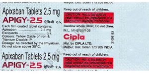 Apigy 2.5mg Tablet