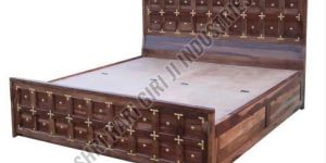 Sheesham Wood Wooden Double Bed