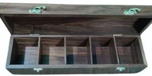 5 Compartment Wooden Spice Box